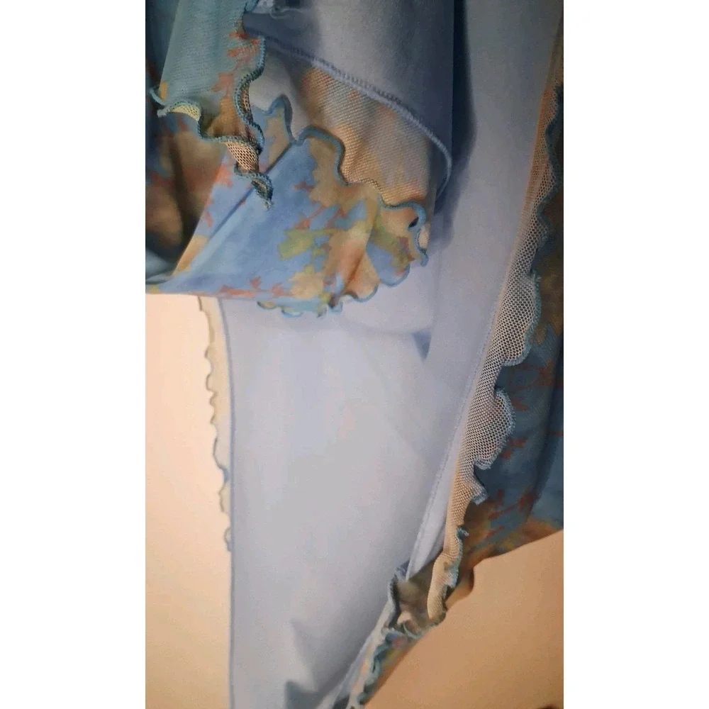 Urban Outfitters Samara Mesh Strapless Midi Dress Blue / Women's Size‎ M NWOT - Picture 6 of 8